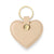 Heart Keyring - Taupe Pebble Leather