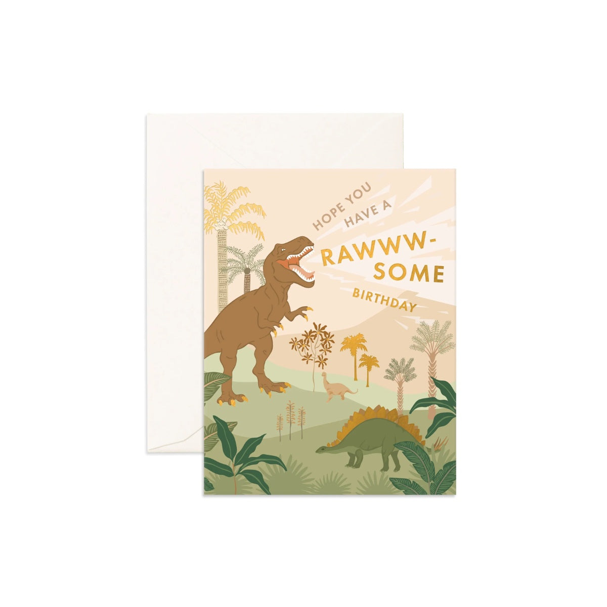 Rawww-some Birthday Dinos Greeting Card