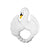 Natural Teether Swan - White